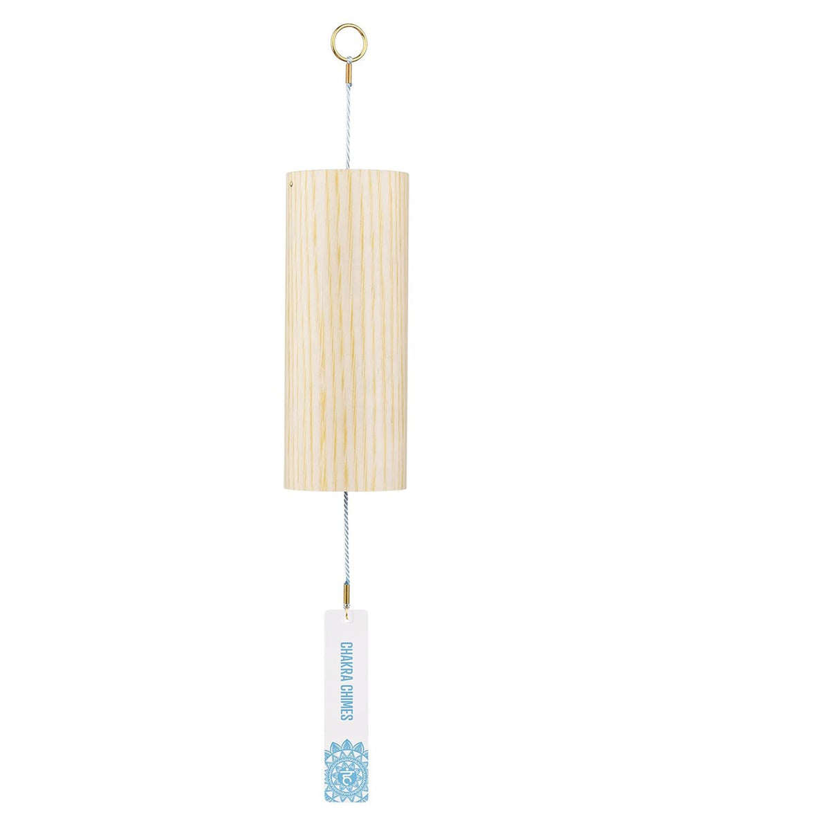 Chakra Chimes Natural Bamboo Wind Chimes Meditation Chord Windchime Wind Bell for Home Decoration Zen Mindfulness Throat Chakra (Throat)