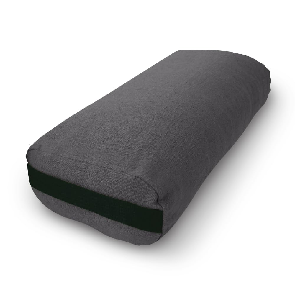 Pranayama Yoga Bolster (Cotton Cover / Stone Gray)