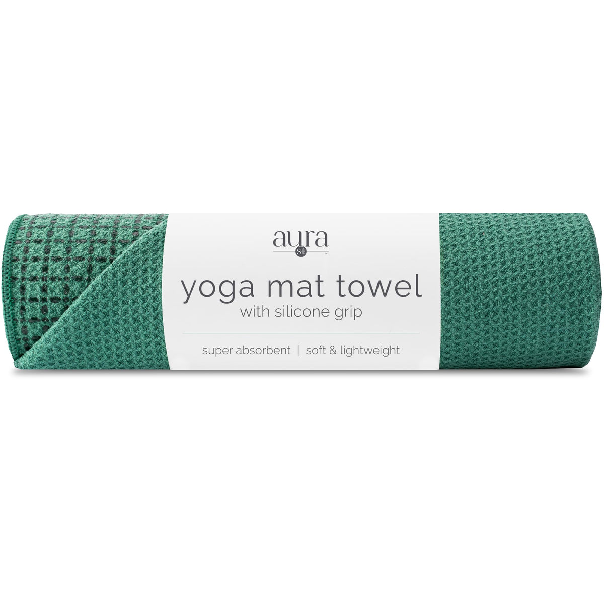Aura Microfiber Yoga Mat Towel with Grip