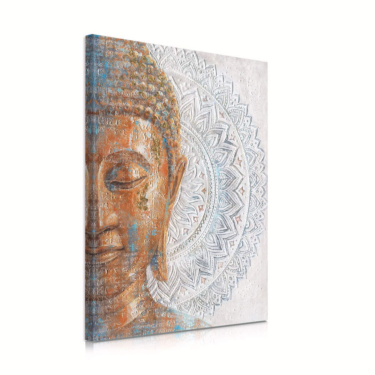 Gold Buddha Canvas Wall Art (24"x32"x1 / Buddha with Mandala)