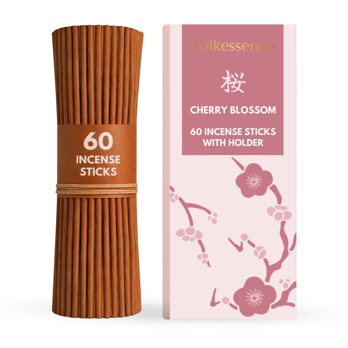 Japanese Incense Sticks with Holder (Pack of 60)