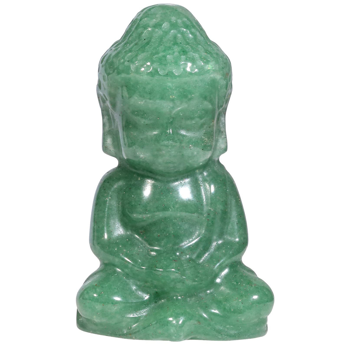 Handcarved Green Aventurine Sitting Baby Buddha Figurine