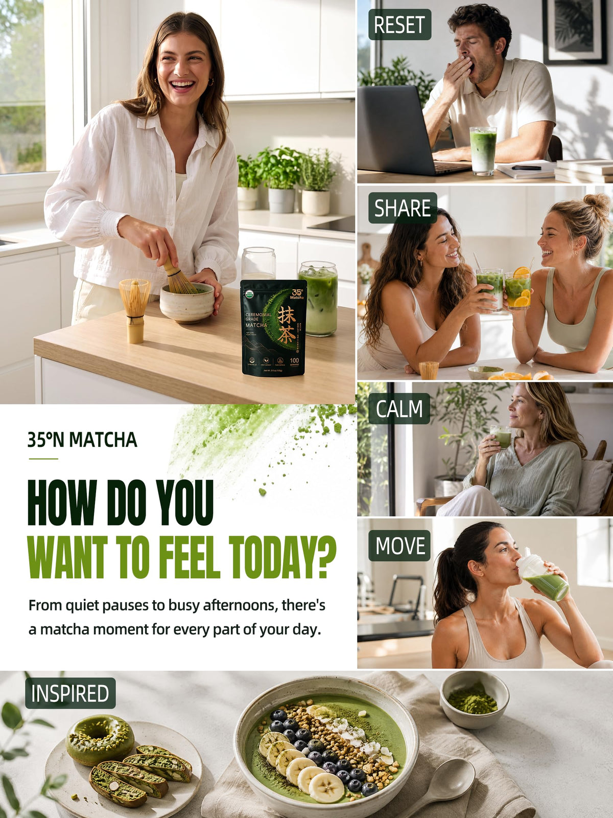 100g 3.5 oz Organic Ceremonial Matcha for Café (3.5oz/100g)