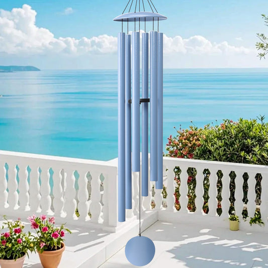 66" Wind Chimes for Outside Deep Tone (Glacier Blue / 66 inches)