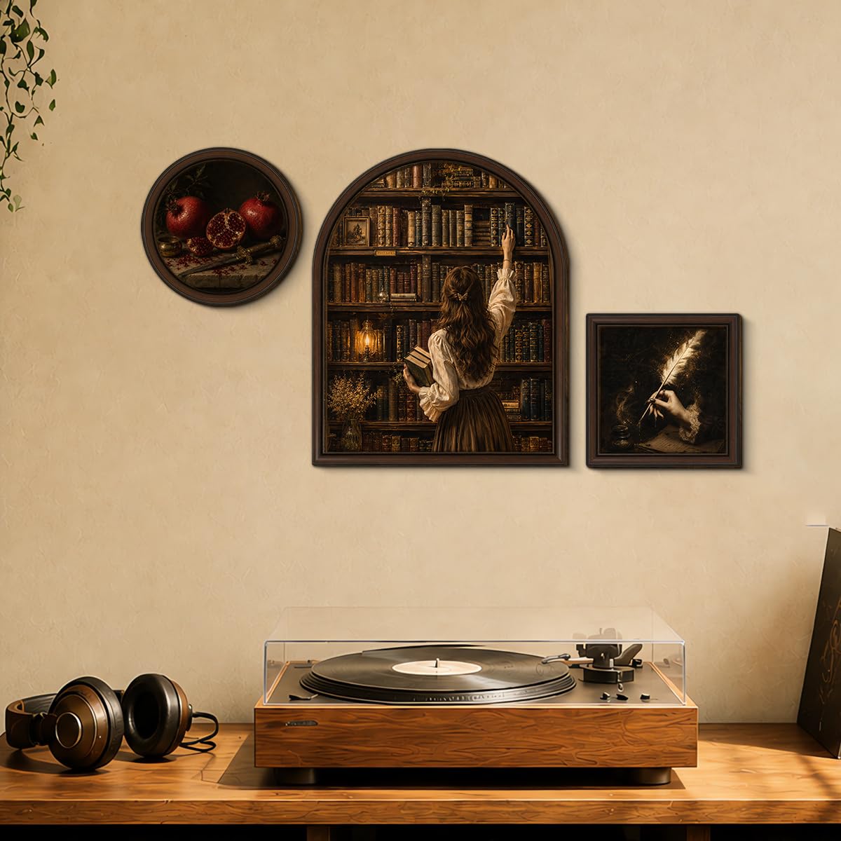 3 Pcs Vintage Library Wall Art Sign (Read-01)