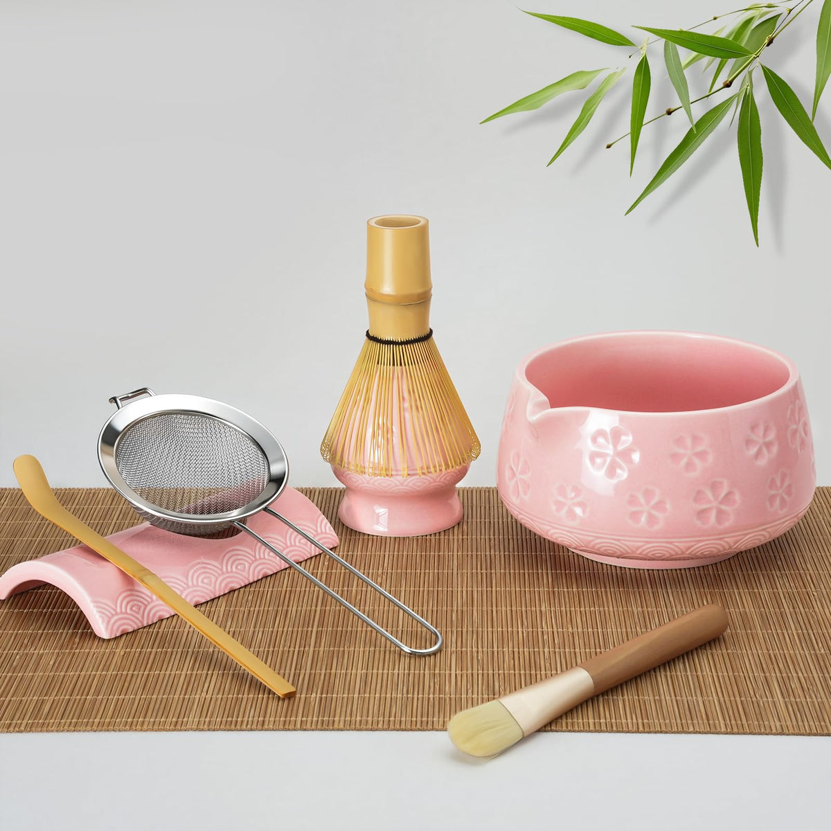 8 Pcs Matcha Whisk Set (Pink)
