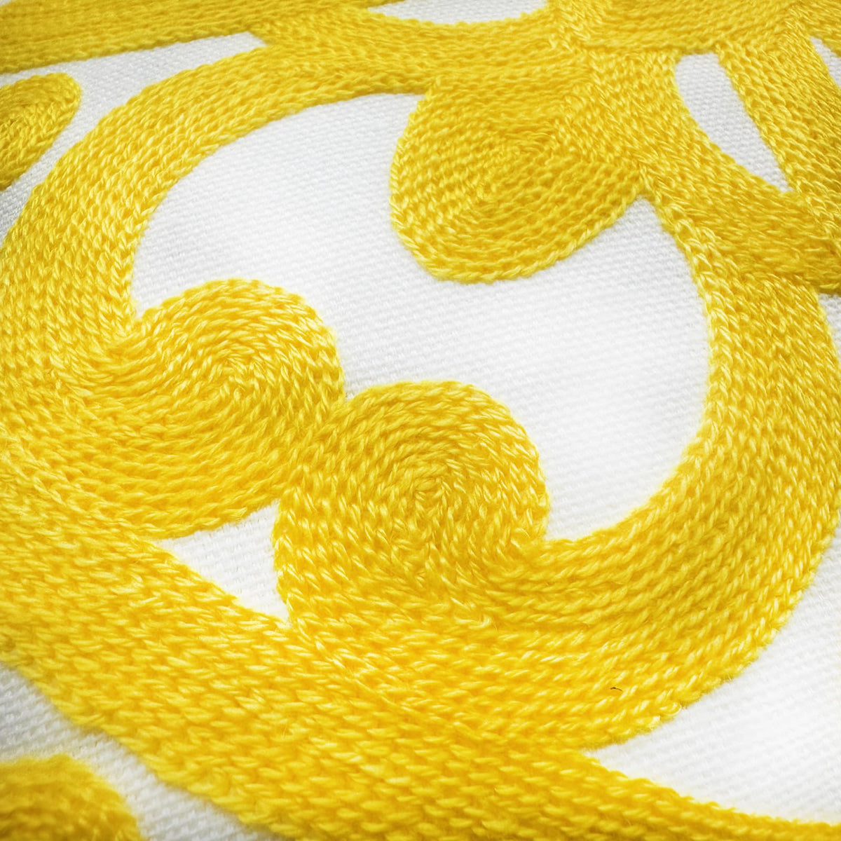 Embroidered Decorative Throw Pillow Cover 18"x 18" Set of 2 (Fresh Yellow / 18" x 18" (Pack of 2))