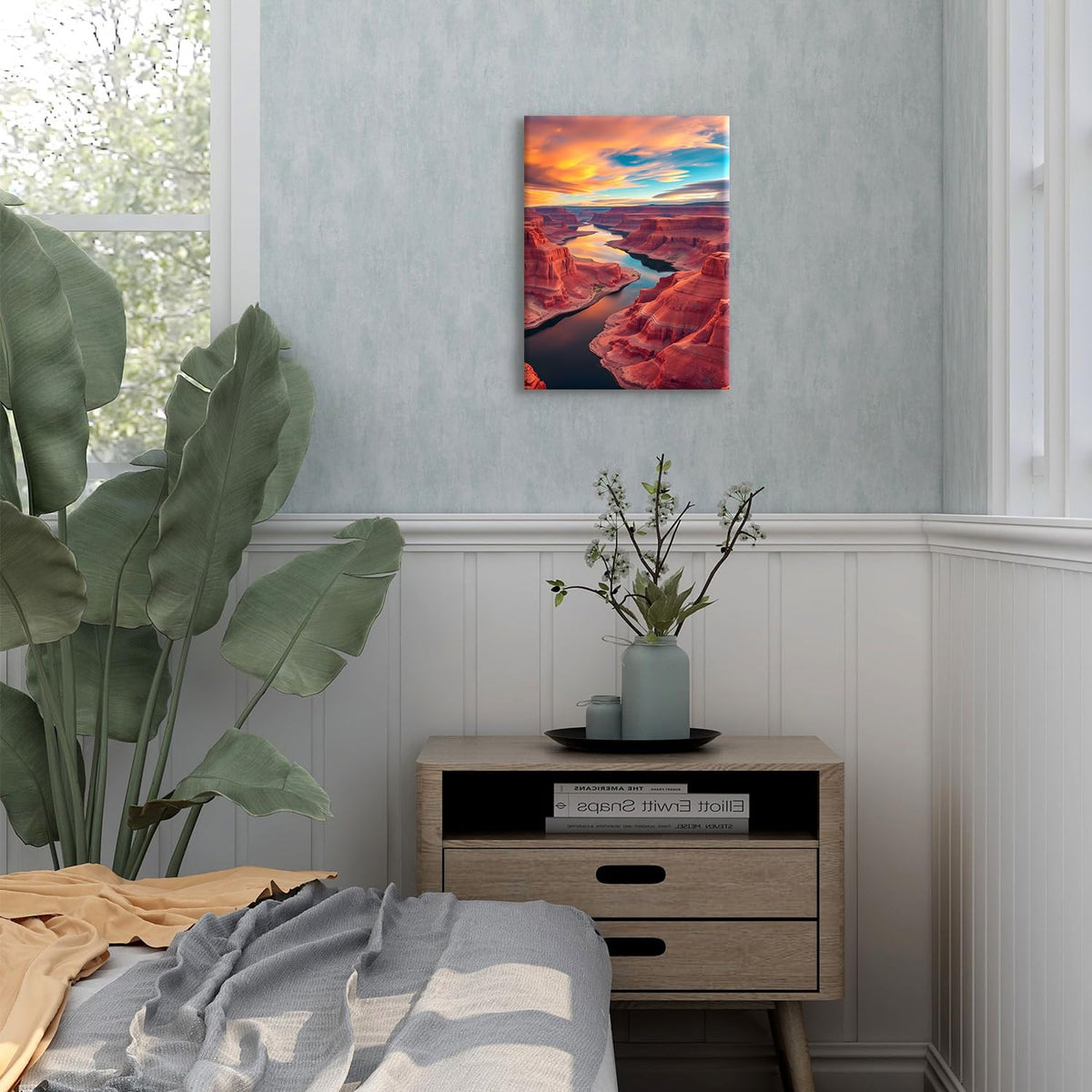 Glen Canyon Mountain Wall Art Colorado River Scenery Wall Decor Arizona National Park Posters Nature Western Landscape Photo Canvas Prints Artwork for Bedroom Living Room Home Decoration 12x16" (16"L x 12"W / Glen Canyon)