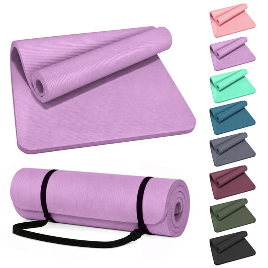 1" Extra Thick Yoga Mat (Taro Purple / 71"L x 24"W x 1"Th)