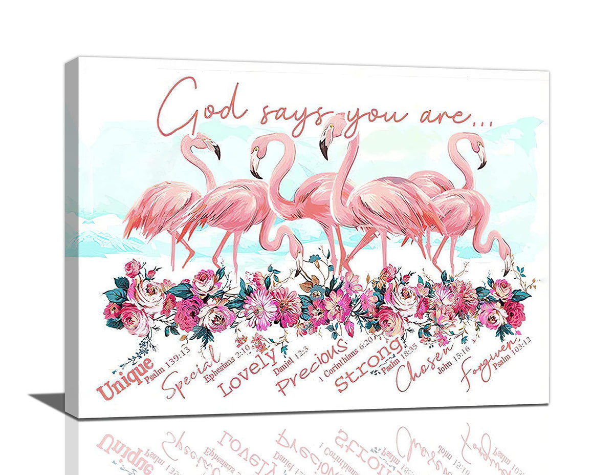 Pink Flamingo Wall Art (Flamingo / 20"L x 16"W)