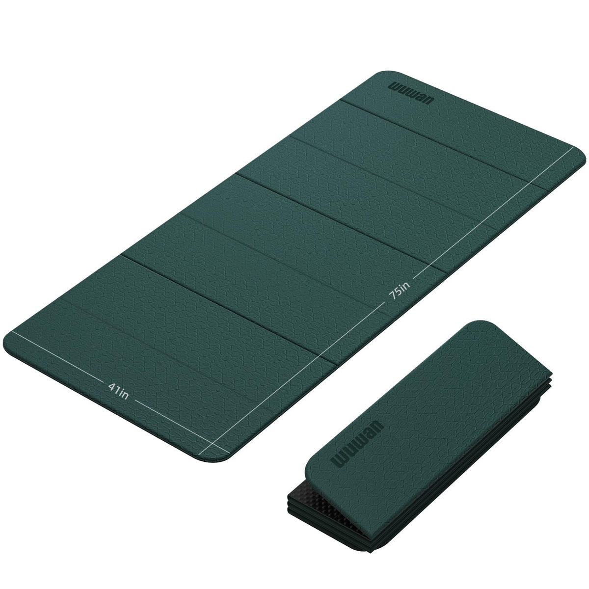 Foldable TPE Yoga Mat Thick 10mm (green)
