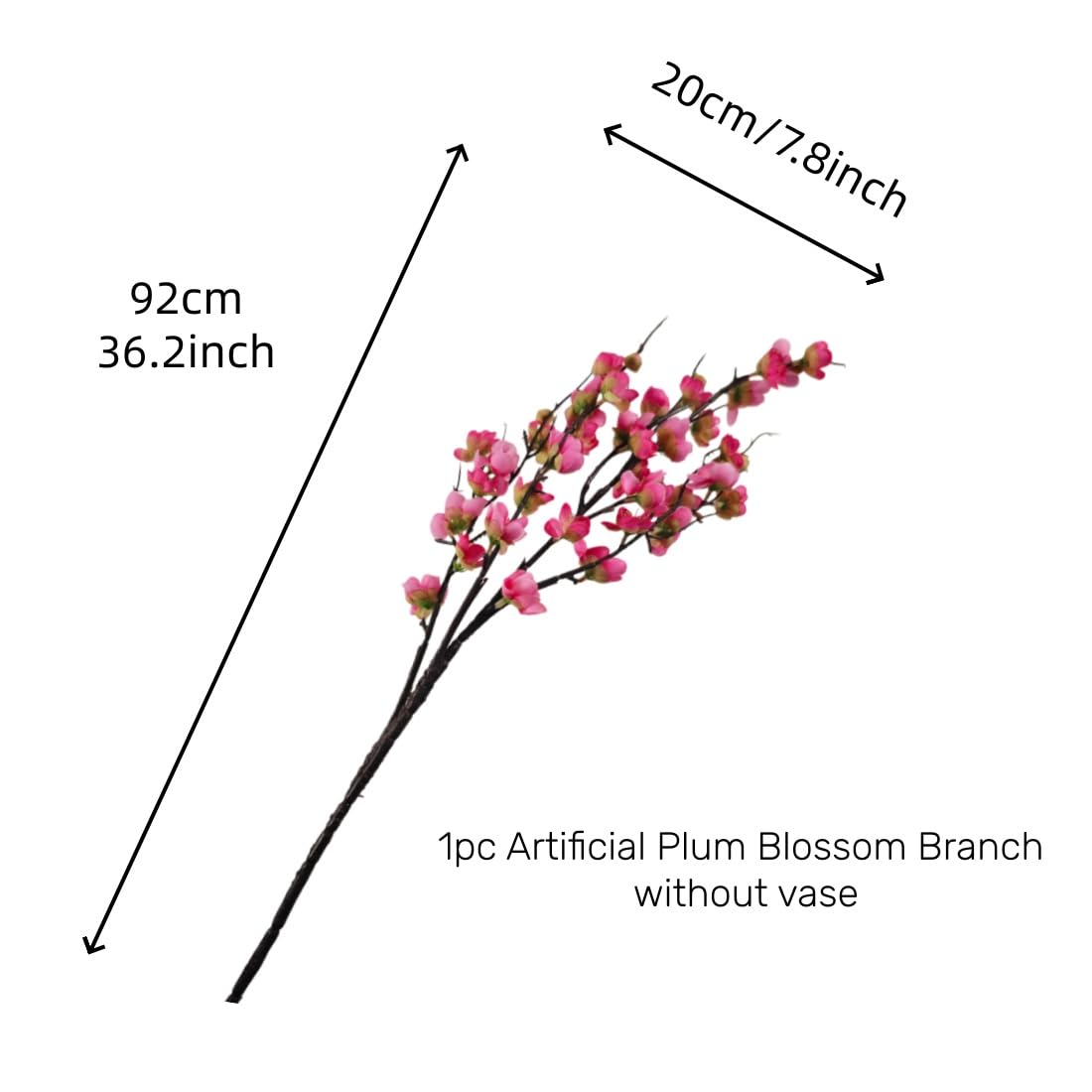 2026 Vietnamese New Year Artificial Plum Blossom Branch (Dk.pink)