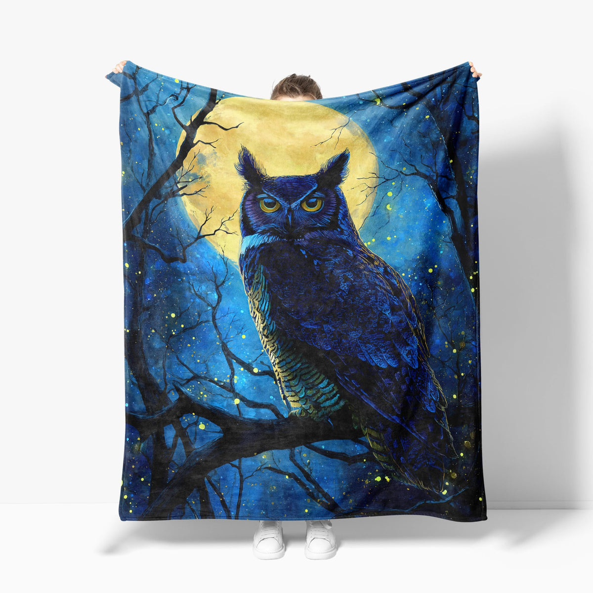 Owl Fleece Throw Blanket Animal Gifts Room Decor 40"x50" (Owl / 40"X50")