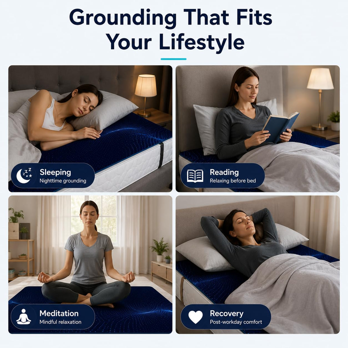 Grounding Mat for Bed with Anti (27*76 / Black)