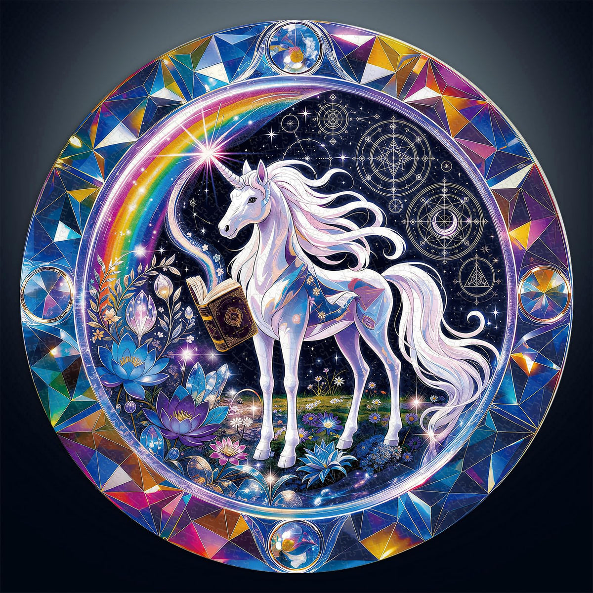 1000 Piece Jigsaw Puzzle for Adults Magical Crystal Unicorn (M-magical Crystal Unicorn)