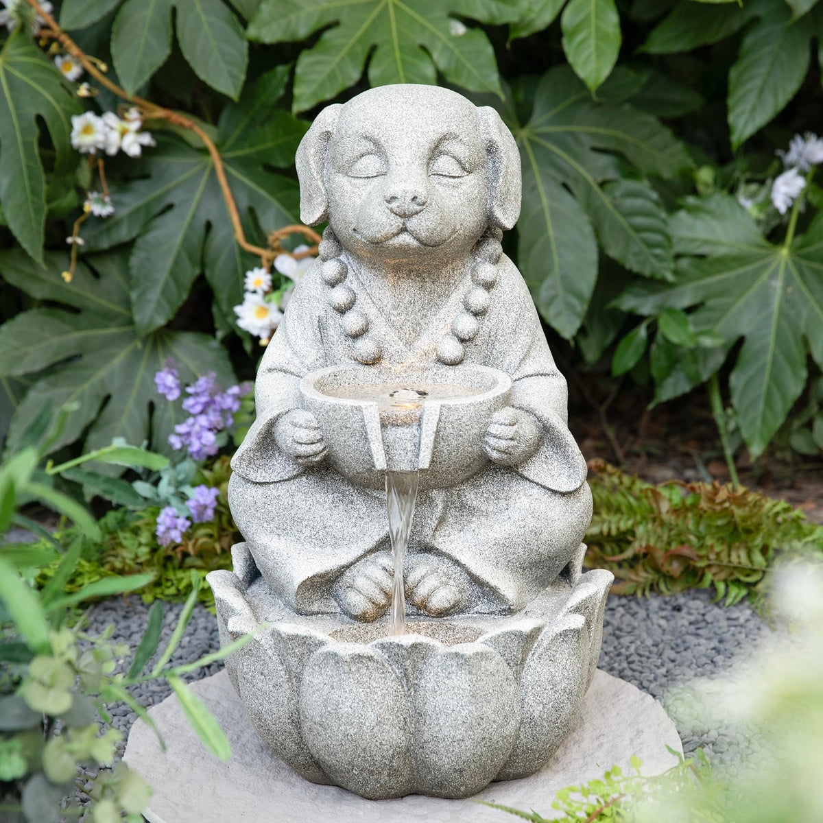 Water Fountain Outdoor (Concrete Dog / 22"H)