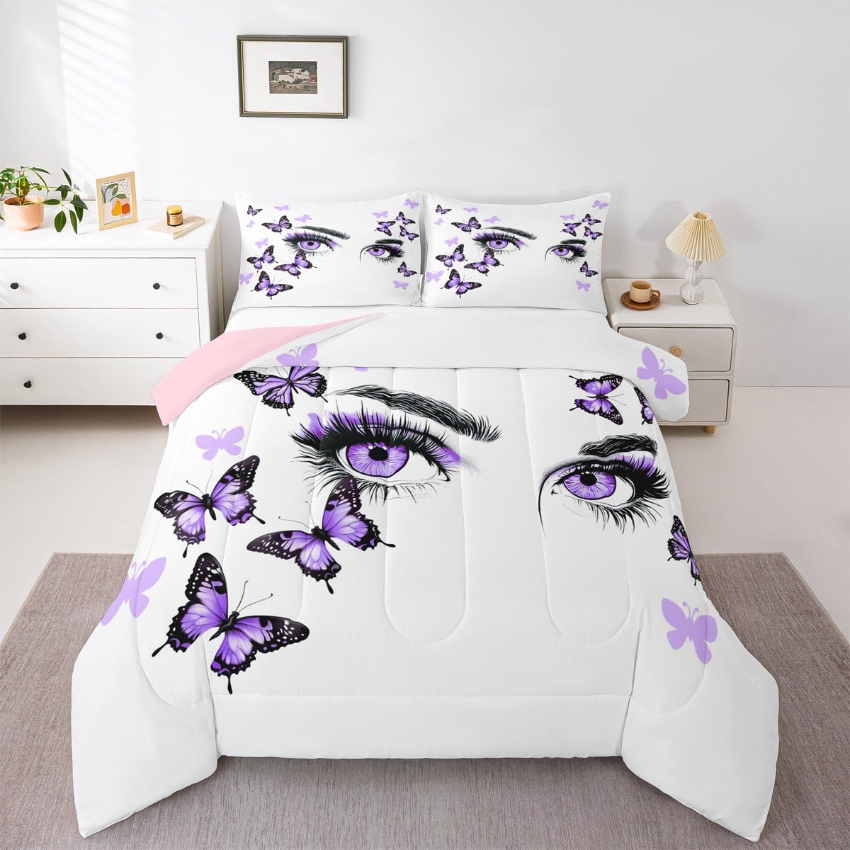 Eyelash Comforter Set Toddler Size 3 Pcs for Kids Boys Girls (Multi 801 / Toddler)