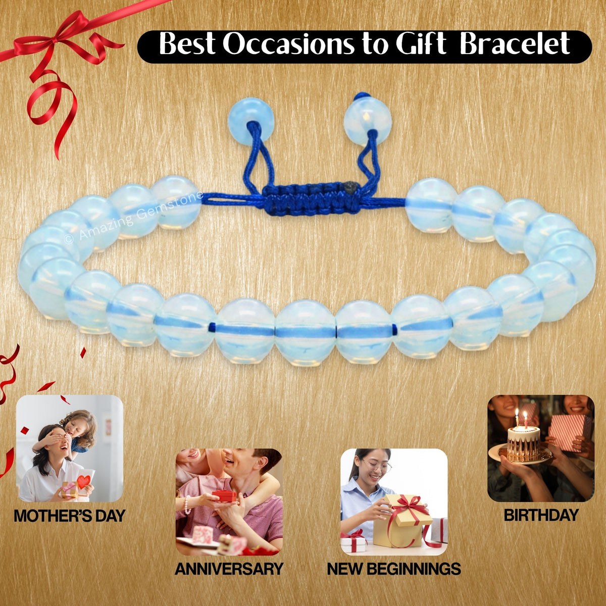 Opalite Bracelet for Women Men's Gifts (Opalite)