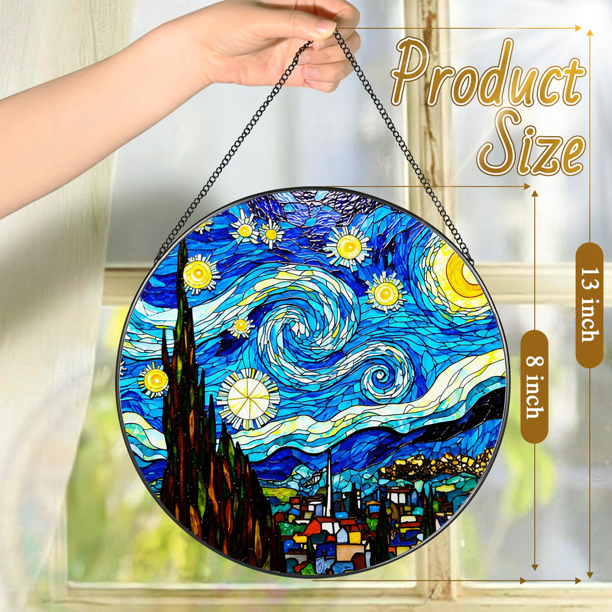 8'' Van Gogh Starry Night Sun Catcher Ornament (Starry Night)
