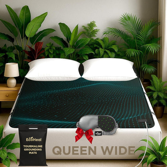 Luxury Tourmaline Grounding Mat for Bed (Queen Wide 59” x 54”)