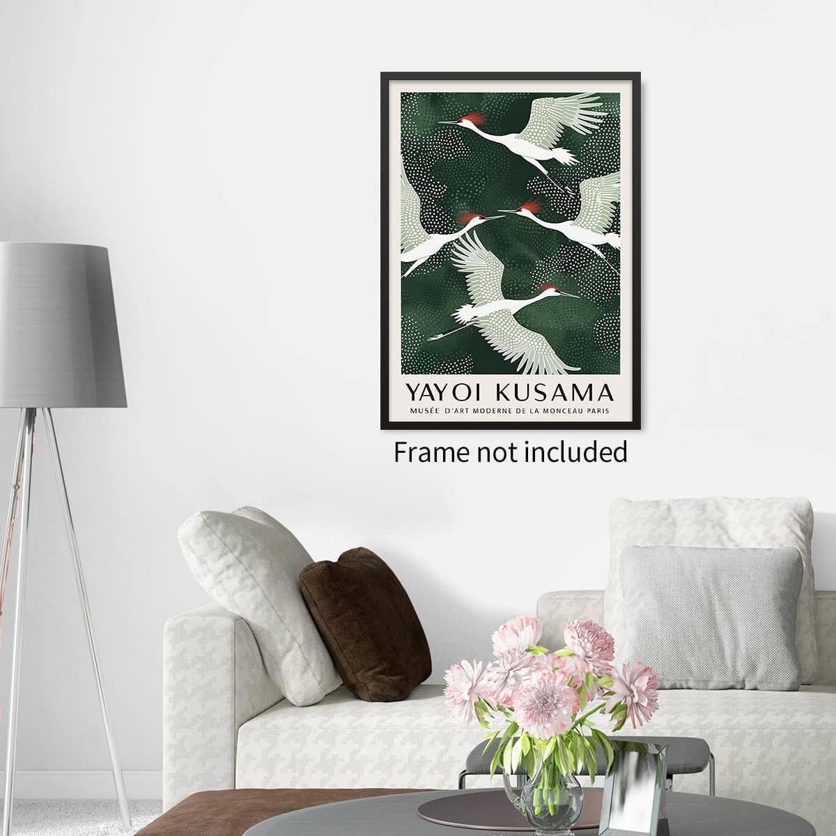 Japanese Flying Cranes Wall Art Vintage Bird Pictures Aesthetics Posters Minimalist Animal Canvas Prints Nordic Nature Zen Calm for Living Room Bedroom Office Decor 24x36in Unframed (Unframed / Japanese Art 007 / 36"L x 24"W)
