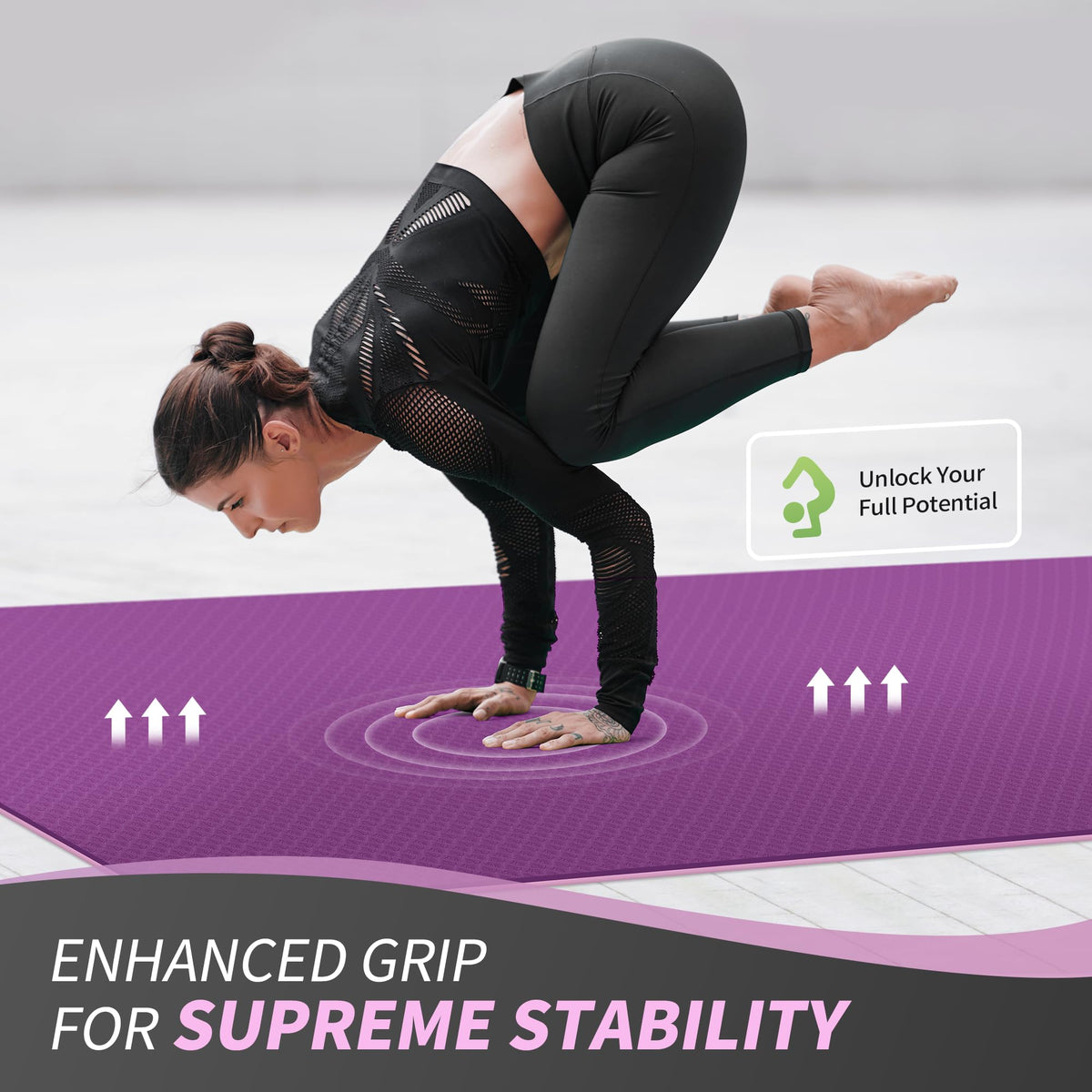 Large Yoga Mat (PURPLE / 6mm)