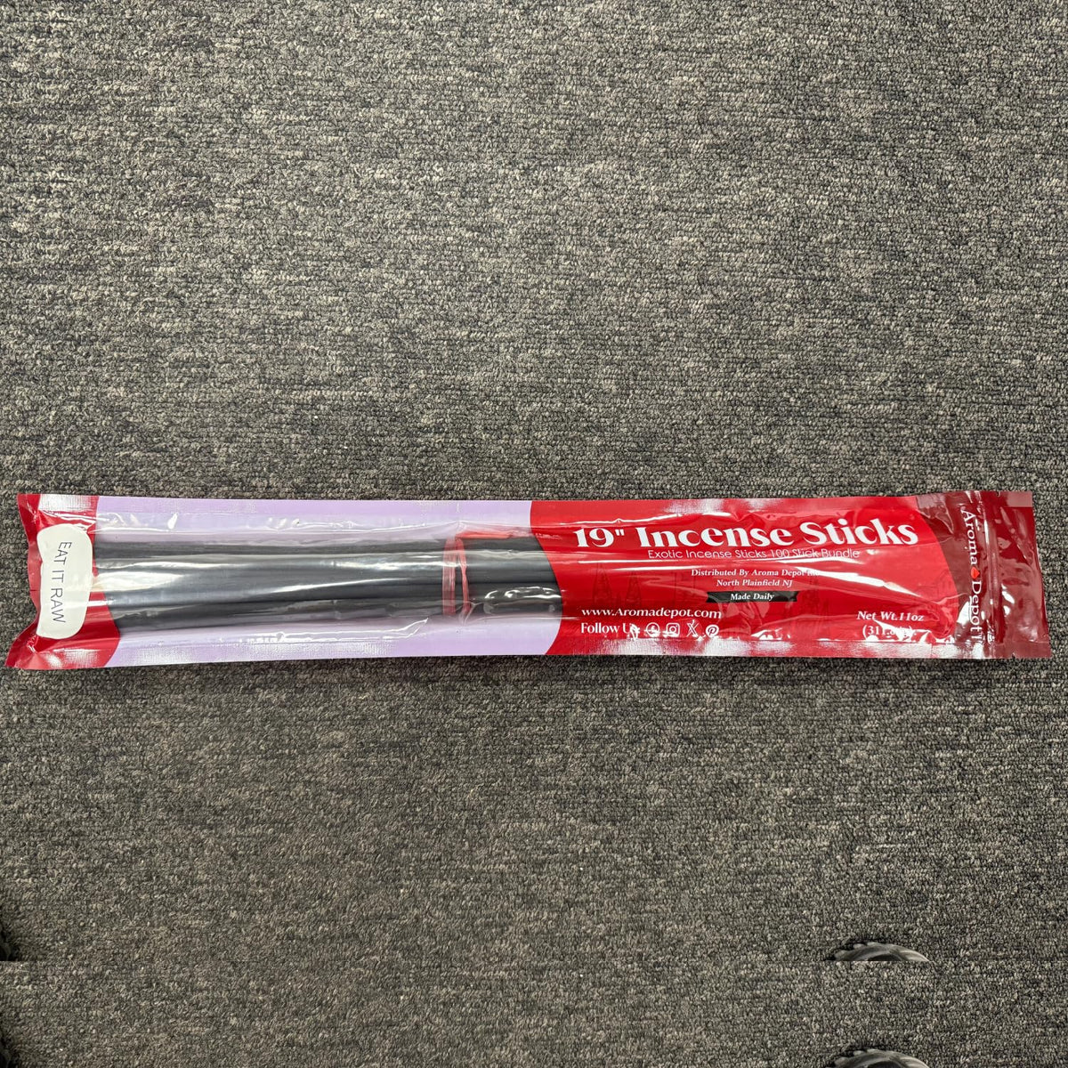 19'' Eat it Raw Most Exotic Incense Sticks. One Bundle Approx 27 to 30 Sticks
