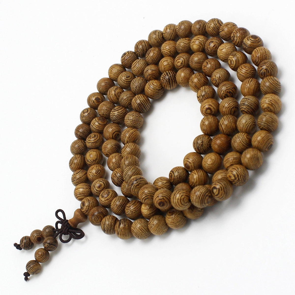 mala beads bracelet 108 8mm beaded bracelet sandalwood elastic (8mm Wenge Wood)
