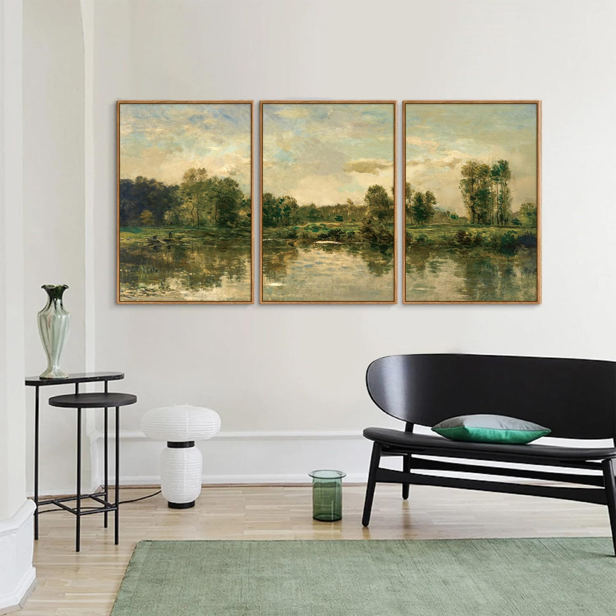 Vintage Nature Framed Canvas Wall Art Set of 3 (French Country / 36"L x 24"W)