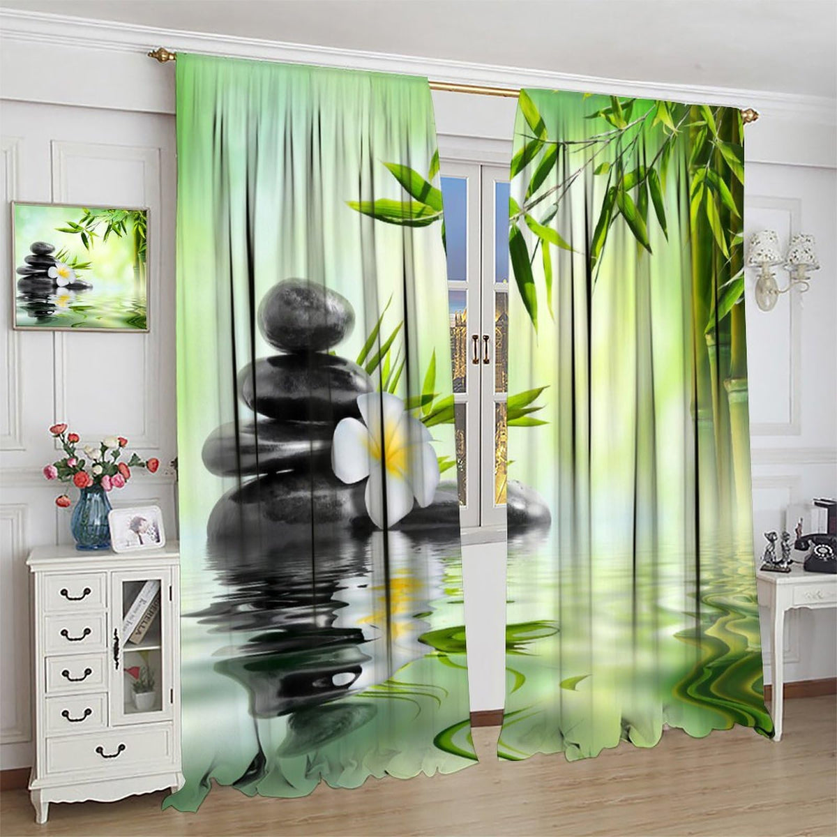 Zen Garden Curtains (21"W x 63"L (Pack of 2) / Style)