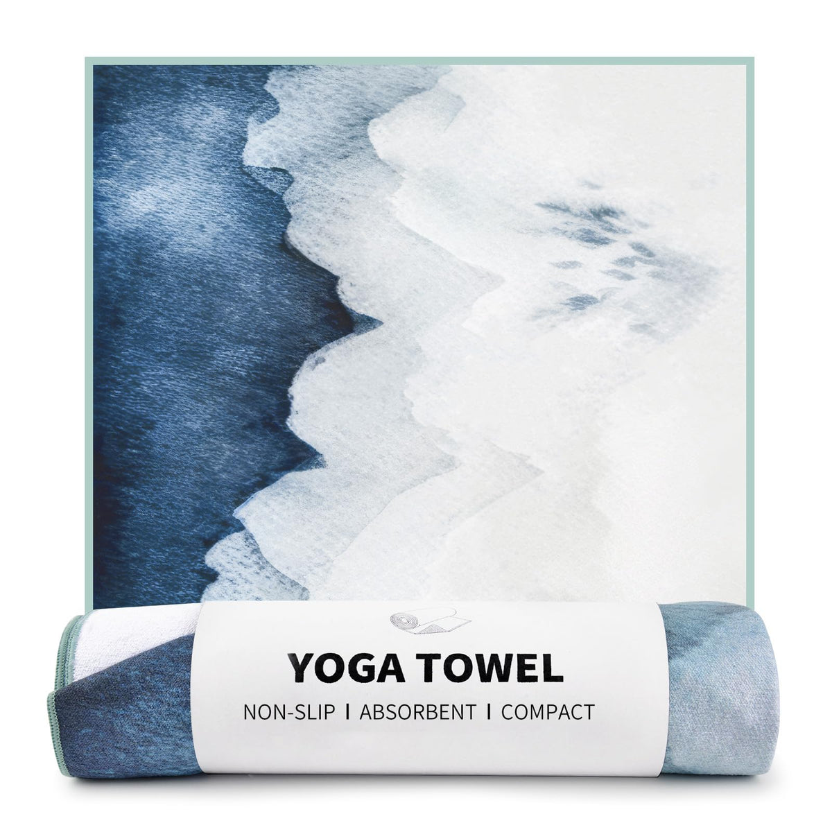 Non Slip Hot Yoga Towel (Watercolor Mountain / 70"x26")