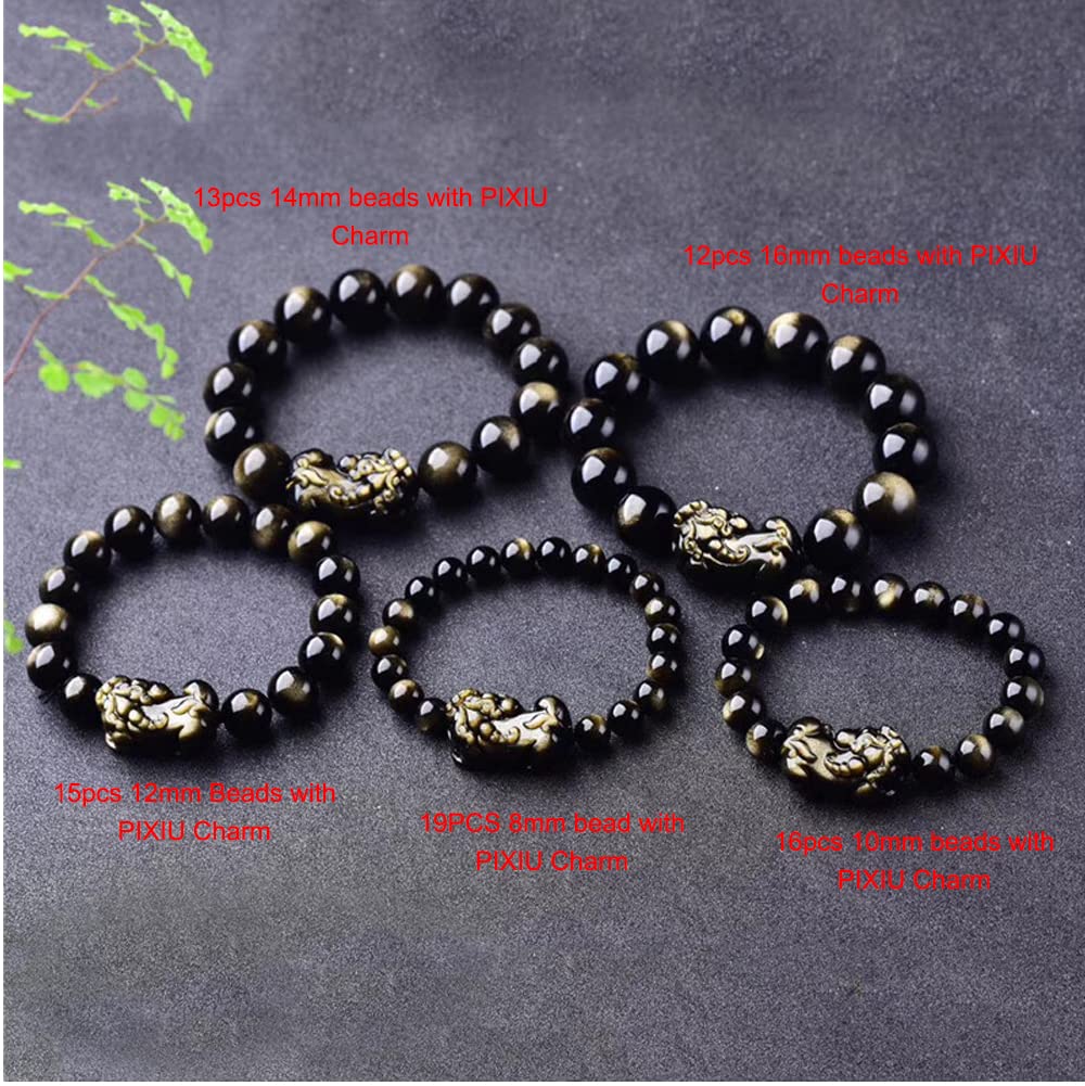 Tibetan Mala Bead Obsidian Beads Bracelet (PIXIU-16mm)