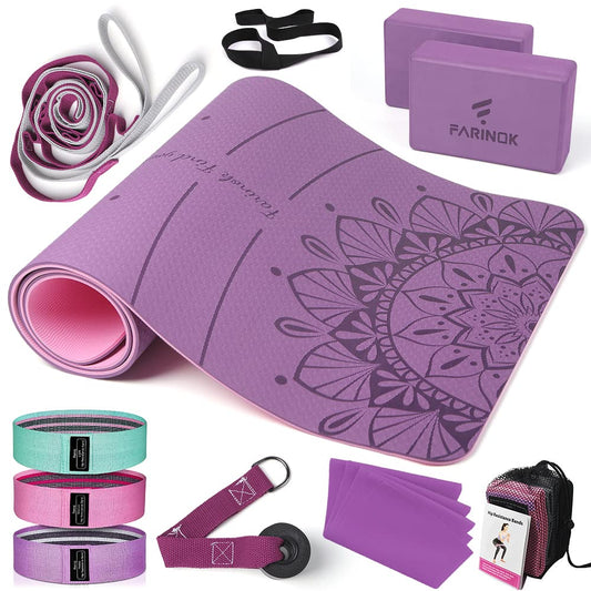 1 3 Yoga Mat Thick (PURPLE&PINK / 8MM)