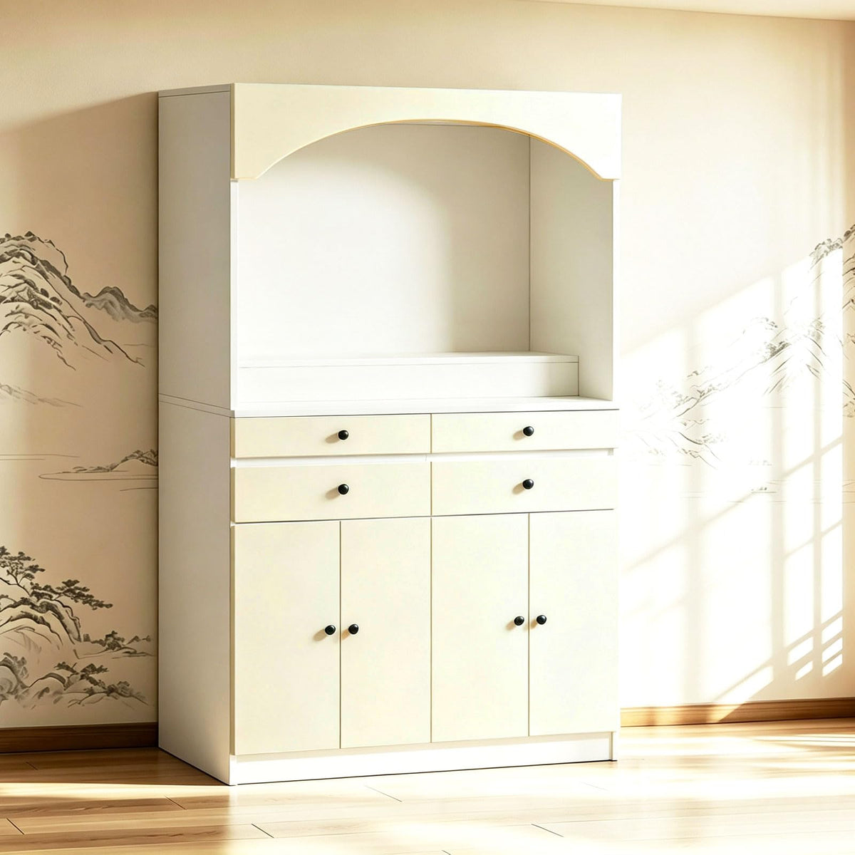 Altar Table Solid Wood (Beige+white / 51.2×15.7×65.4in)
