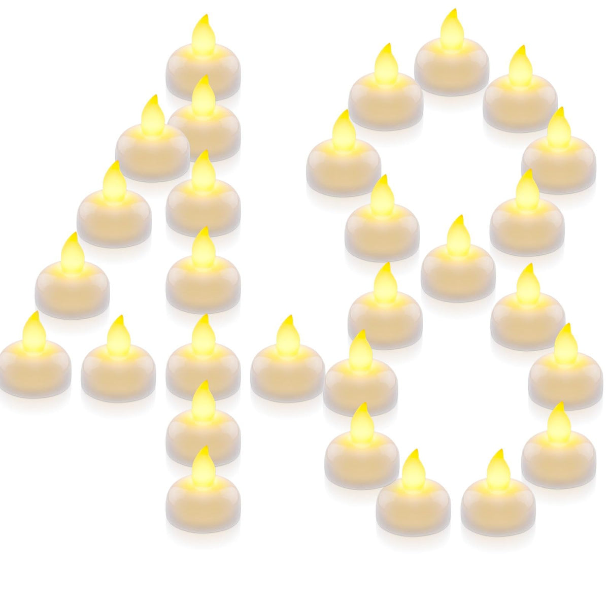 Flameless Floating Candles (Warm White (48Pack))