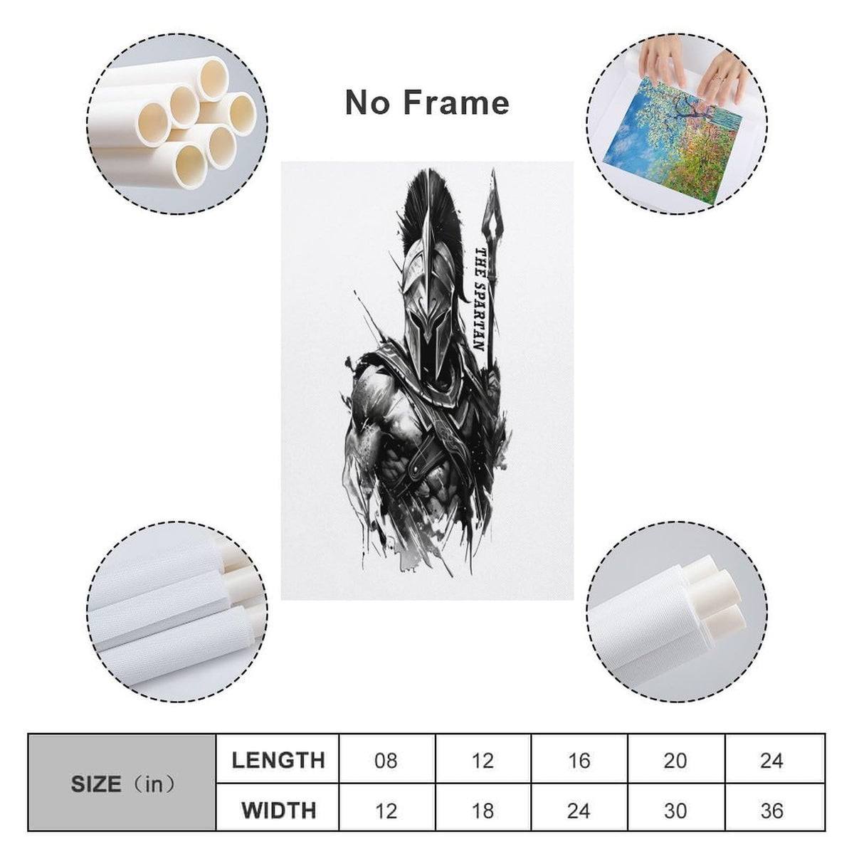Spartan Warrior Illustration Fitness Gym Canvas Printing Wall Art Prints Wall Decor Posters Black White Gladiator Helmet Nordic Bohemian Living Room Bedroom Office Motivation Decor 08x12inch (style-16 / 08x12inch(20x30cm) Unframe)