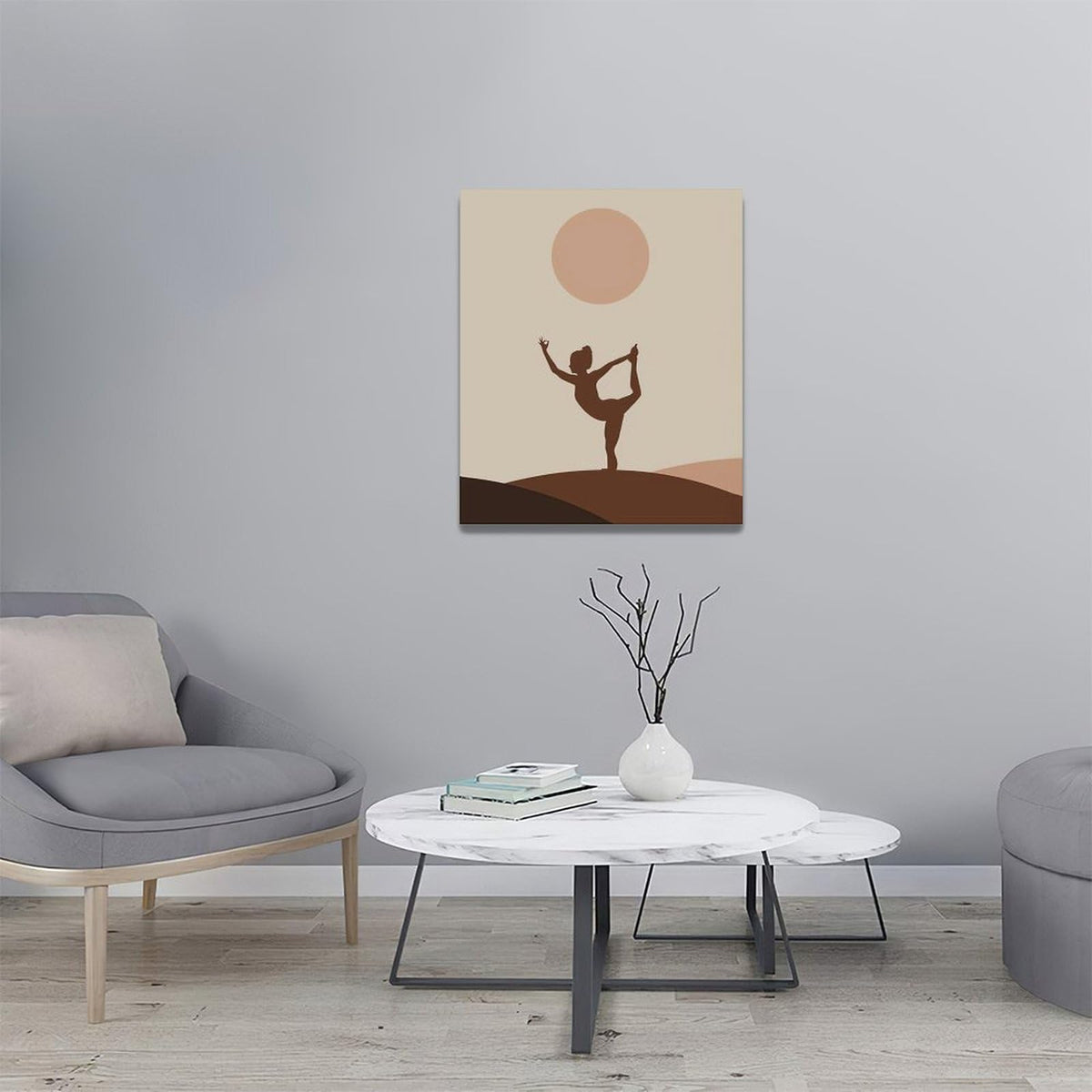 Boho Yoga Wall Art Spiritual Zen Pictures Canvas Wall Decor Yoga Meditation Peaceful Painting Home Modern Artwork Decorations Framed for Bathroom Bedroom Living Room Office 20 x 24 inch (24L" x 20W" / Yoga)