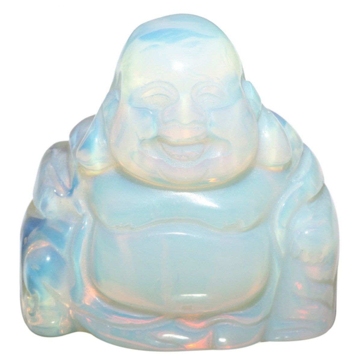 1.5" Opalite Laughing Happy Buddha Feng Shui Figurine (1.5" / 2.opalite)