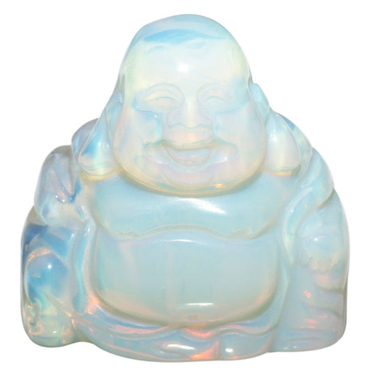 1.5" Opalite Laughing Happy Buddha Feng Shui Figurine (1.5" / 2.opalite)