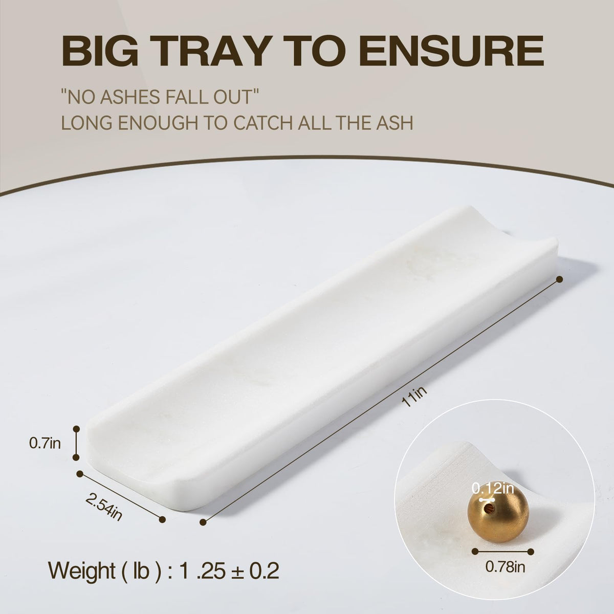 Marble Incense Holder (Standard-white)