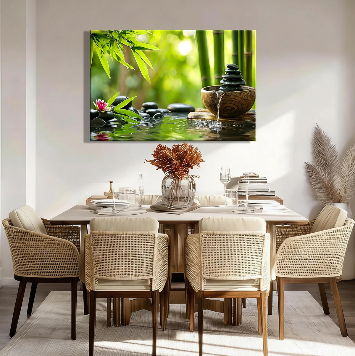 Framed Zen Spa Canvas Wall Art (Pictures11 / 30"L x 20"W)