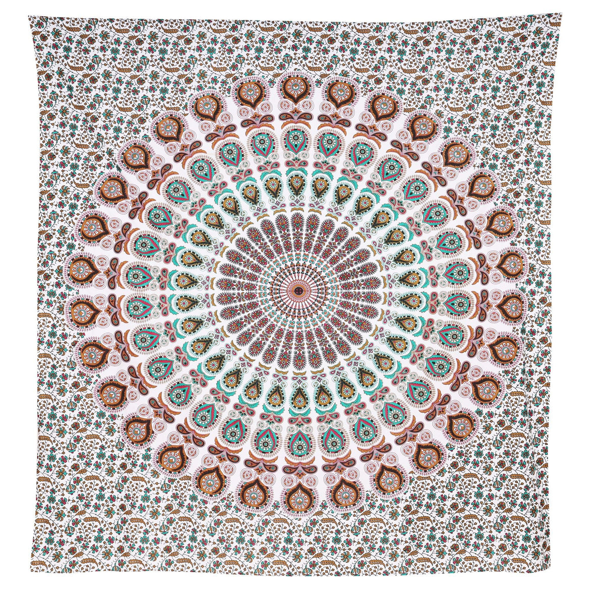 Organic Cotton (Floral Gold / 104"L x 88"W)