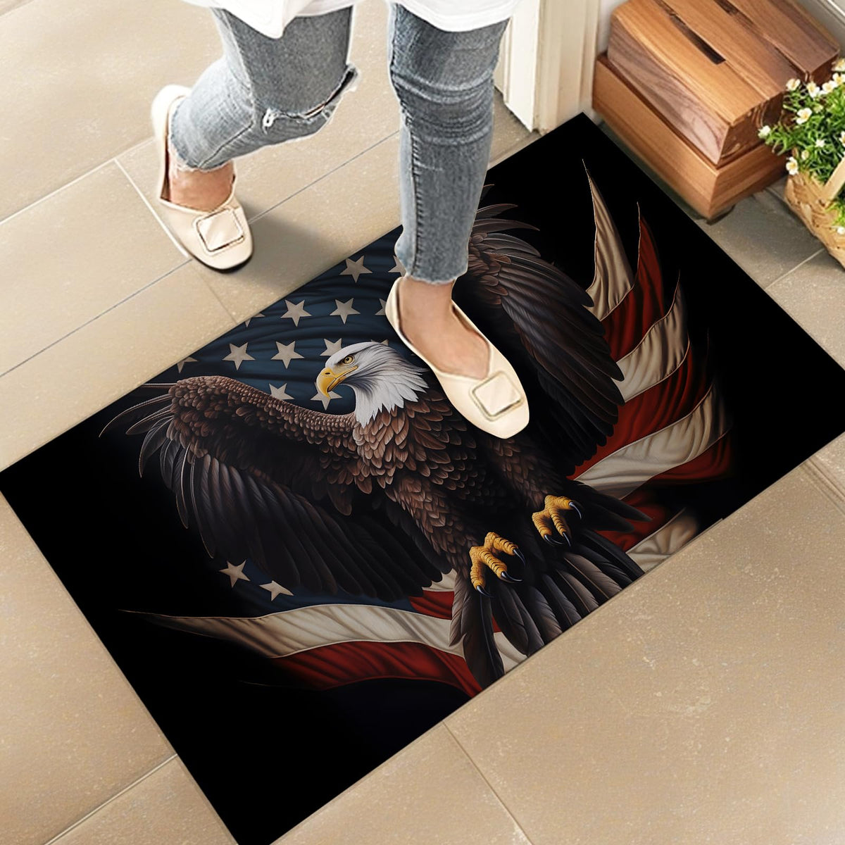 Patriotic Eagle Indoor Door Mat (Eagle)