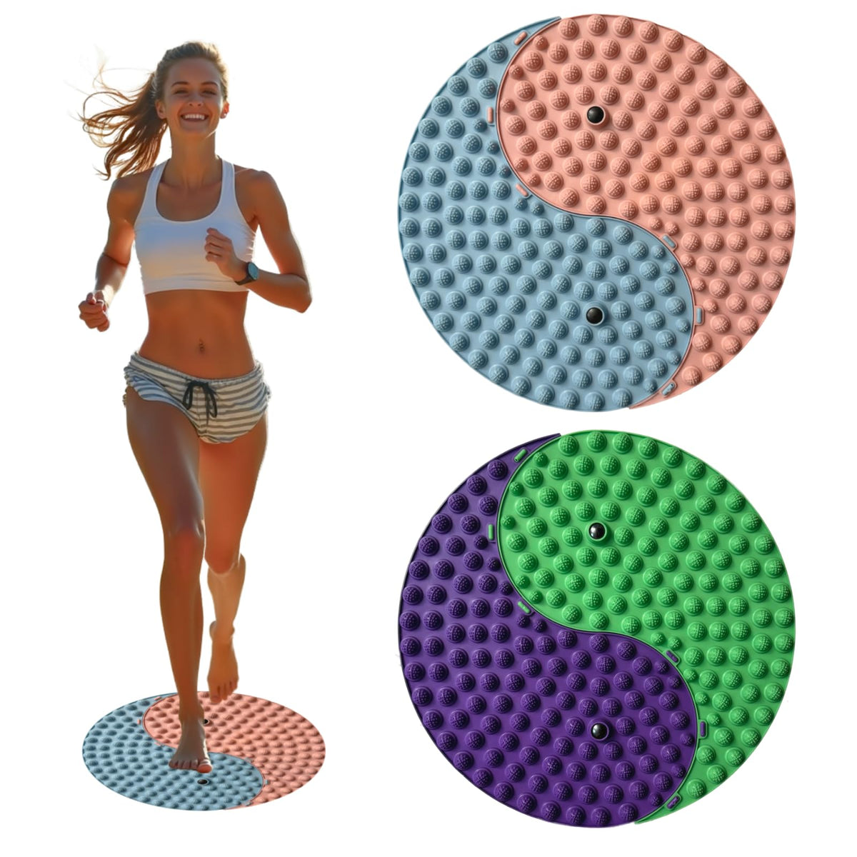 Foot Massage Mat 2 Pack (Mixed Colors)