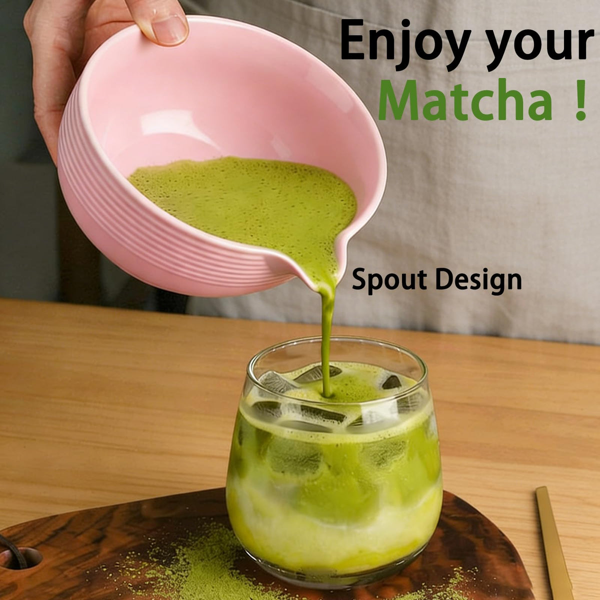 Matcha Whisk Set (Light Pink)