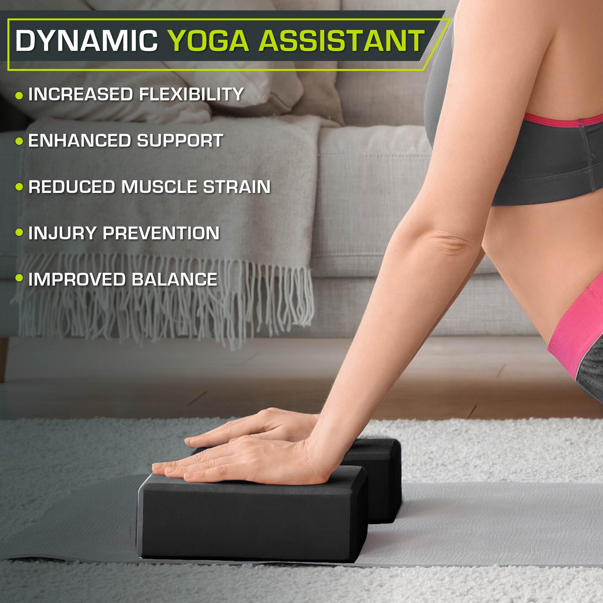 Foam Yoga Blocks (Black)