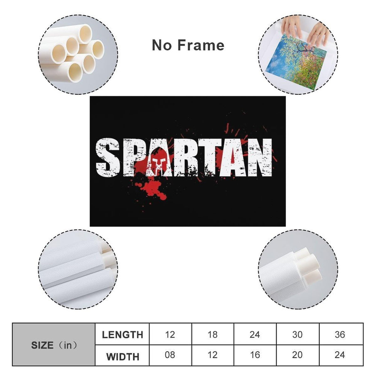 Spartan Beast Poster Canvas Printing Wall Art Prints Wall Decor Posters Black Distressed Typography Warrior Helmet Minimalist Industrial Decor for Living Room Bedroom Office Gym 12x18inch (style-2 / 12x18inch(30x45cm) Unframe)