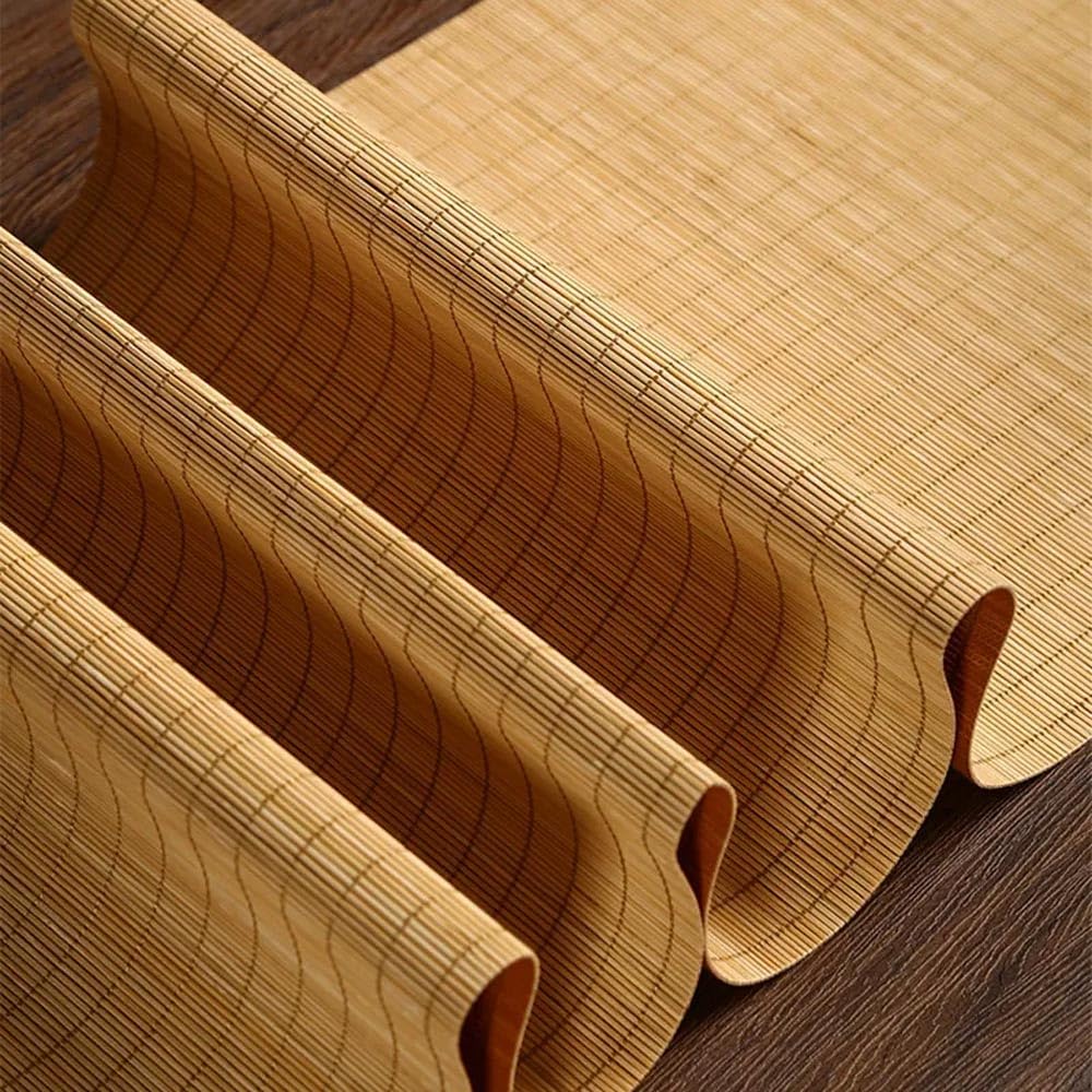 Asian Style Bamboo Table Runner (Jade Belt Bridge / 12x48 Inch)