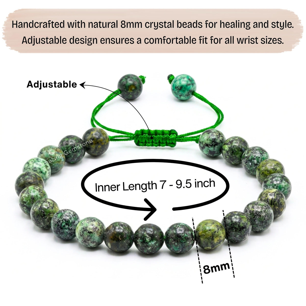 African Turquoise Bracelet for Women Men's Gifts (African Turquoise)