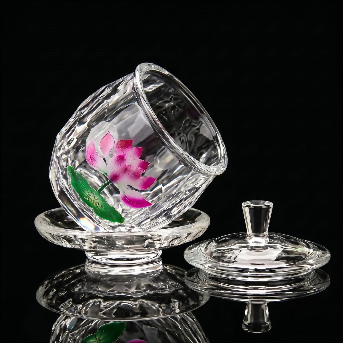 Buddha Water Cup (1pc Lotus Glass Cup)